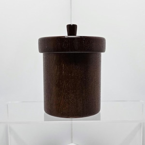 Skandinavische Mid-Century Teak Holz Dose mit Deckel Schwedisches 1950er Jahre Design Vintage Behälter