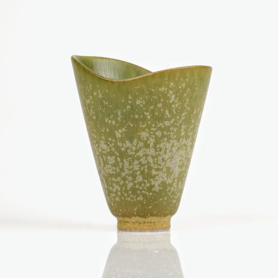 Carl-harry Stålhane Rörstrand Vase: Mid-century Modern Swedish