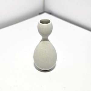 RARE Stig Lindberg vase Gustavsberg Vitrin nr 6 Sweden gray glazed stoneware Scandinavian 1950s design Swedish vintage pottery