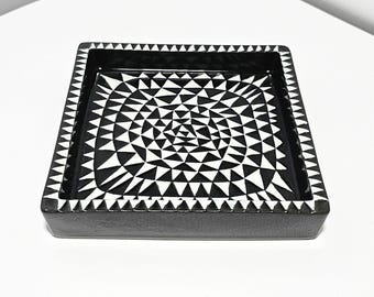 Stig Lindberg Domino Saucer: Mid-Century Modern Scandinavian Stoneware