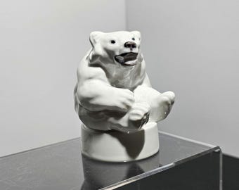 Henrik Allert Polar Bear Figurine Pentik Finland 1970s