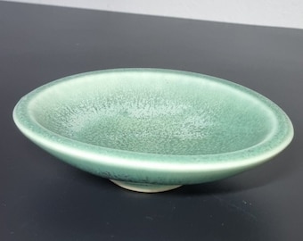 Gunnar Nylund Untersetzer mintgrün Rörstrand Steinzeug 1960er Jahre Keramik Schweden rare Vintage