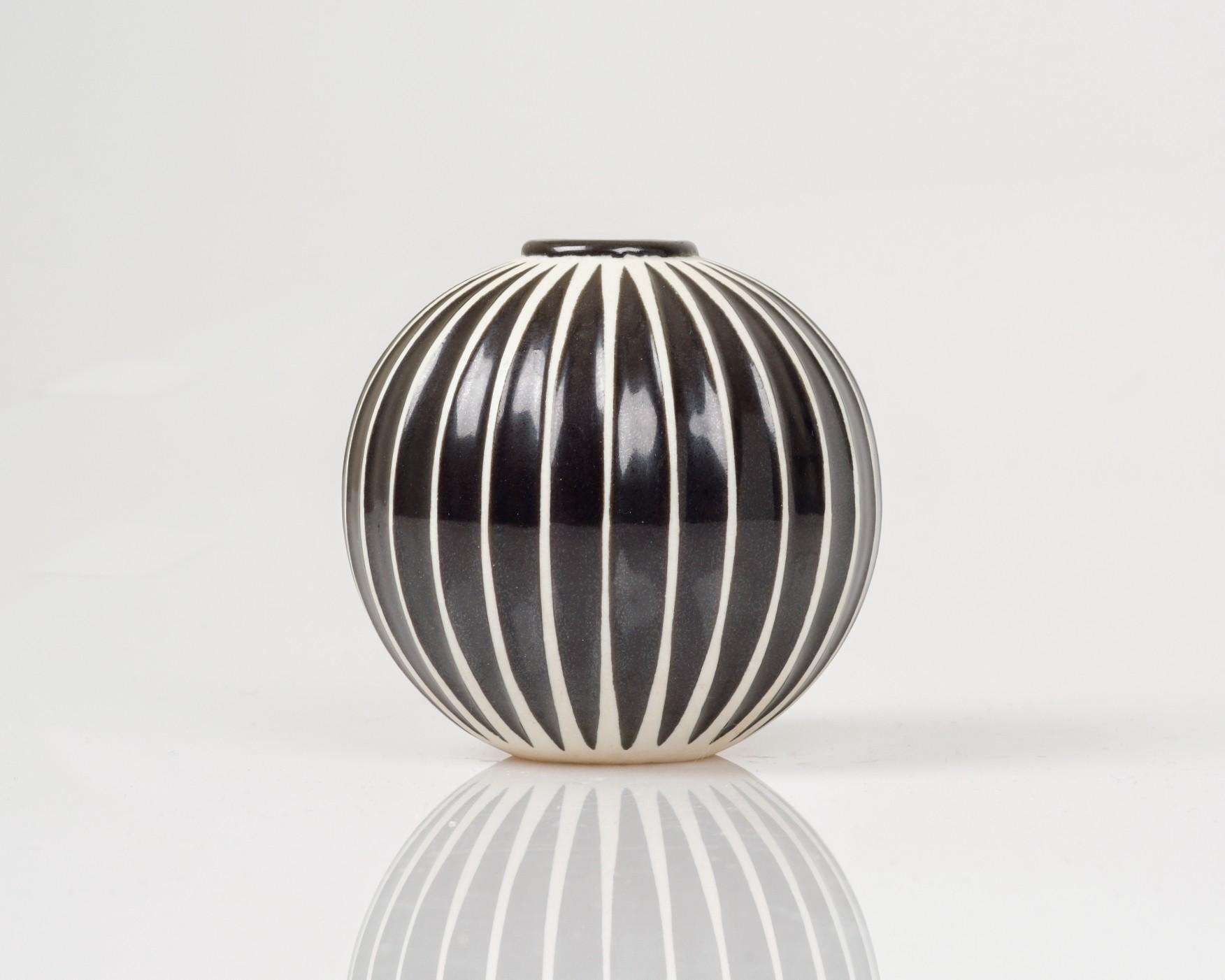 Rare Stig Lindberg Domino Vase: Gustavsberg Swedish Mid-century