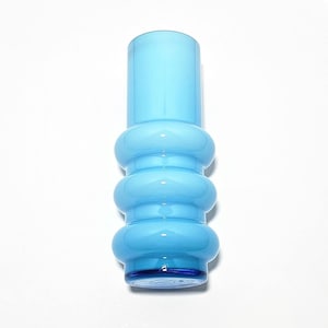 Vintage Ryds Glasbruk Light Blue Cased Glass Vase - 1960s Scandinavian Art
