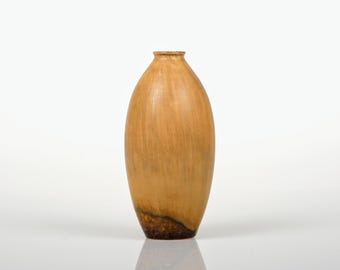 Vintage Carl-Harry Stålhane Rörstrand Stoneware Vase: Swedish Design, Hare Fur Glaze