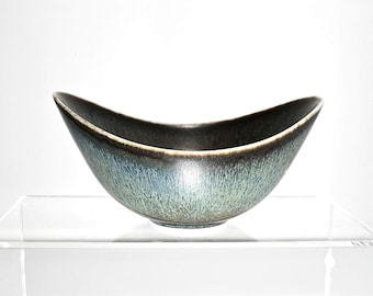 Gunnar Nylund big ARO bowl Rörstrand Sweden Scandinavian mid-century design Swedish 1950s stoneware pottery gray green mottled glaze vintage