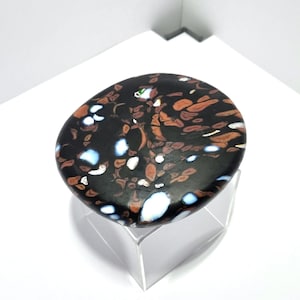 VINTAGE Monica Backström glass sculpture Kosta Boda Scandinavian design Swedish glass art 1980s paperweight