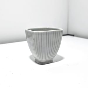 Vaso Gunnar Nylund Rörstrand: gres svedese Mid-Century grigio