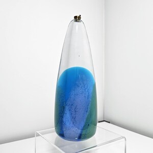 XL Torpedo Glass Table Lamp: Scandinavian 1970s FM Ronneby Design