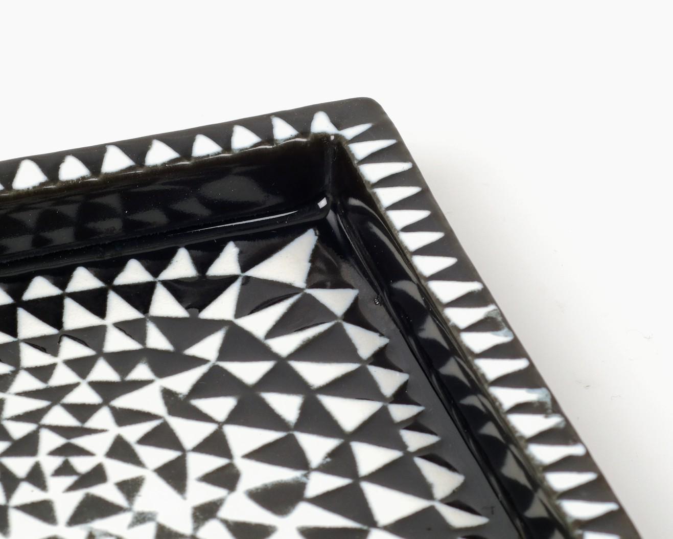 Stig Lindberg Domino Saucer: Gustavsberg Mid-century Modern