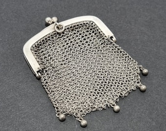 VINTAGE 835 silver evening purse Swedish art deco early 1900s Scandinavian design stamped