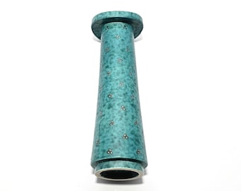 Wilhelm Kåge Argenta Vase: Gustavsberg Art Deco Stoneware with Silver Decor