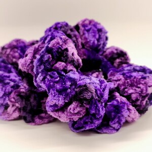 2 pk Velvet Scrunchie - 90s hand crocheted hair tie