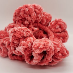 2 pk Velvet Scrunchie - 90s hand crocheted hair tie