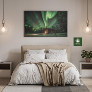 Aurora Borealis Kunst, Aurora Wand-Dekor, Aurora Leinwand, Aurora Druck, Aurora Foto, Aurora Poster, Extra Large, Aurora Art Natural