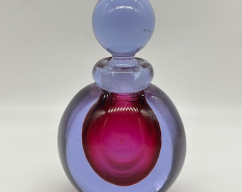 Seguso Vetri d'Arte Italien - Falivo Poli - Sällsynt art déco Sommerso Murano parfymflaska i glas