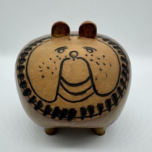 Gustavsberg Sweden MCM Lisa Larson Mid-Century Modern Art Pottery Beefy Bulldog Sculpture 1960s