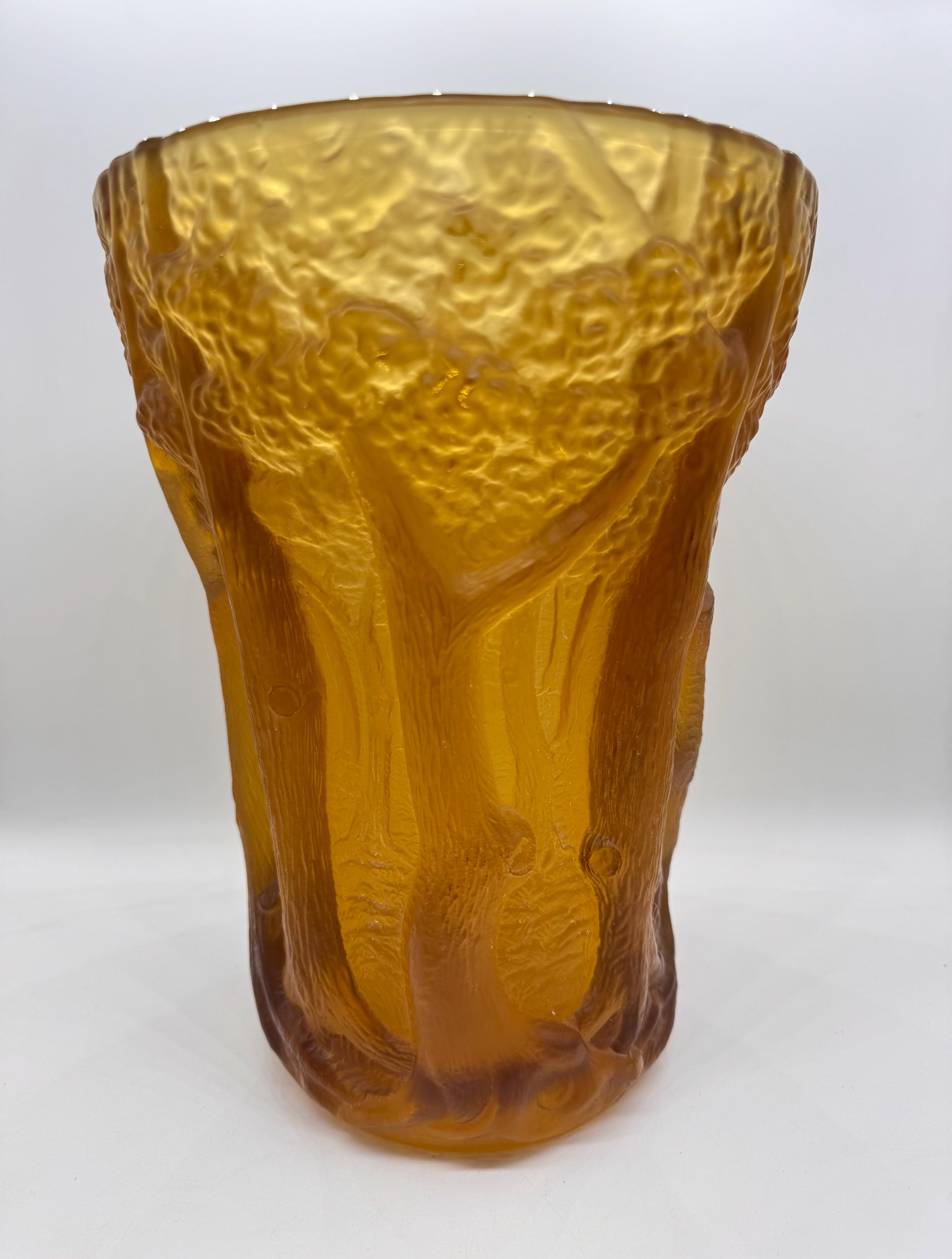 ヴィンテージ チェコアールデコ調 Josef Inwald Glassworks Rare Josef Inwald Amber Glass Vase, Art Deco Barolac, 1937 - Etsy