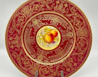 Royal Worcester Hand Painted Fruit Plate With Matching Painting in