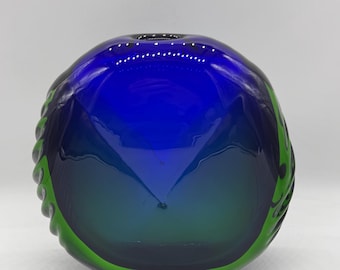 Vaso in vetro ceco moderno di metà secolo – Ladislav Oliva, Boho Art Glass