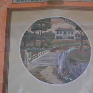 Vintage Semco - Longstitch Classics Needlecraft Kit 3250 006,  Prospect House Australian Landscape DIY Wall Art Pattern and Wool Needlepoint
