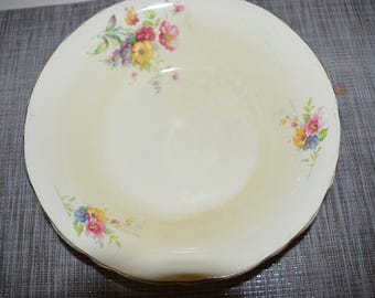 Vintage - Serving floral bowl - Royal Staffordshire Pottery by A.J. Wilkinson Ltd. 'Honeyglaze - Christine'  homeware