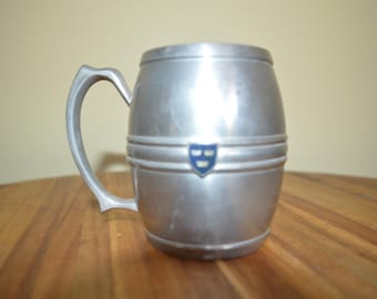 Jarra de peltre Penang antigua - grabada - Capitán de la Visita Real de 1981 - Trofeo a la Langosta Más Pesada - recipiente para beber - recuerdo