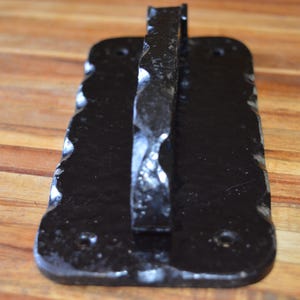 Vintage Door pull Knocker Wrought Iron Style  Hammered Black Metal 15cm step back in time with this unique Industrial décor Old World Charm