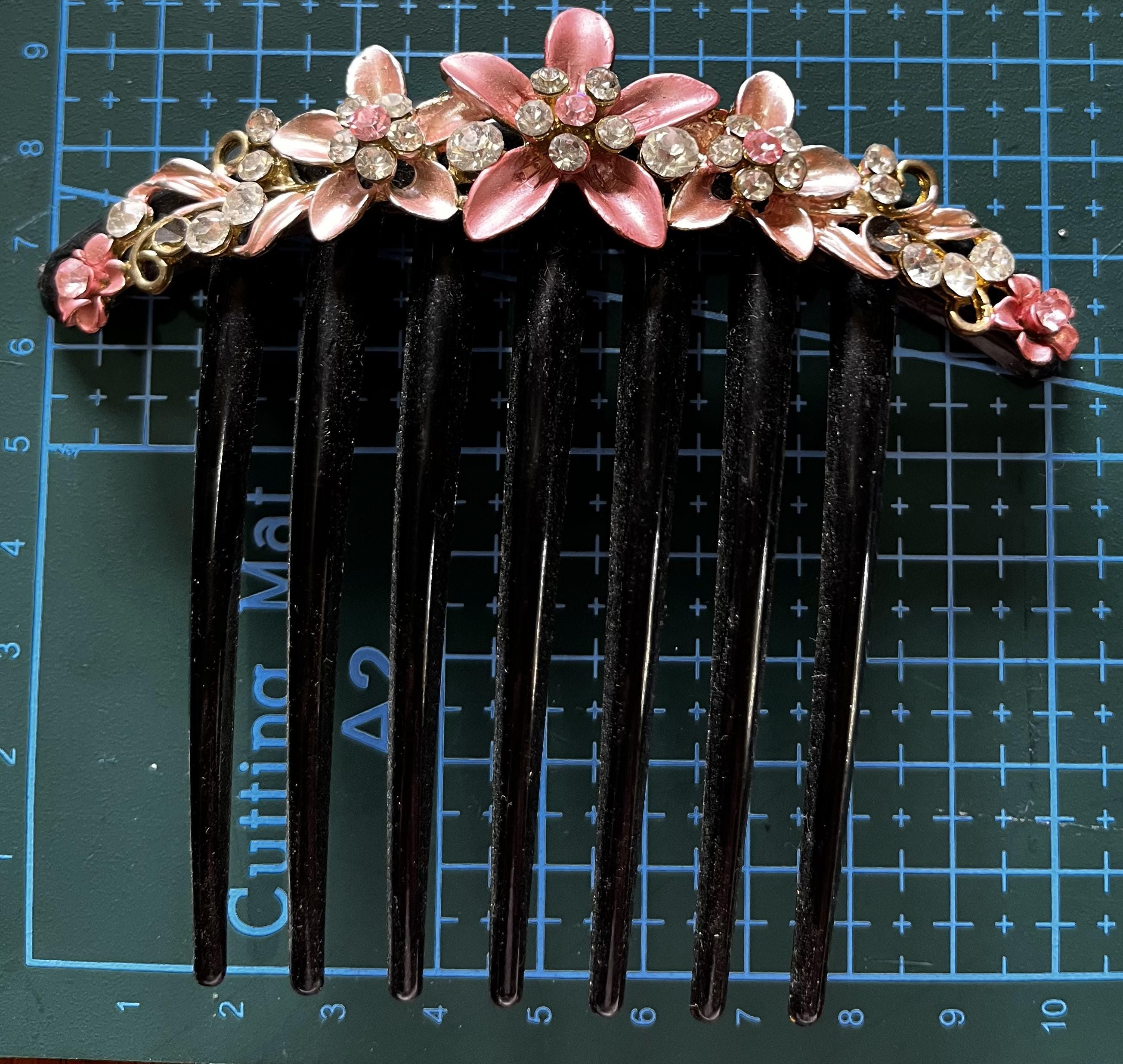 Elegant Black and Pink Hair Comb Hair trends Mini Pink Hot Comb 500 Degree, Dual Voltage  main image 2