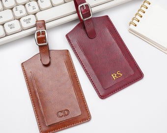 Étiquette à bagage en cuir personnalisée, Étiquette de voyage initiales en relief, Cadeau pour homme d'honneur, Proposition de garçon d'honneur, Cadeau de noce, Accessoire de voyage personnalisé