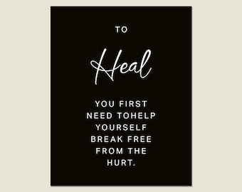 Healing Inspirational Wall Art, Motivational Poster, Quote Print, Printable Wall Art, Digital Download