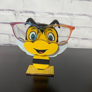 Bumble Bee Eyeglass Holder, Bee Eyeglass Stand, Glasses Holder Stand, Gifts for Him, Gifts for Her, Room Decor