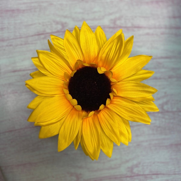 Sunflower Heads 8.5" Head Only, Yellow Sunflower, Sign Making Supplies, Wreath and Bow Supplies, Wedding Bouquet Supplies