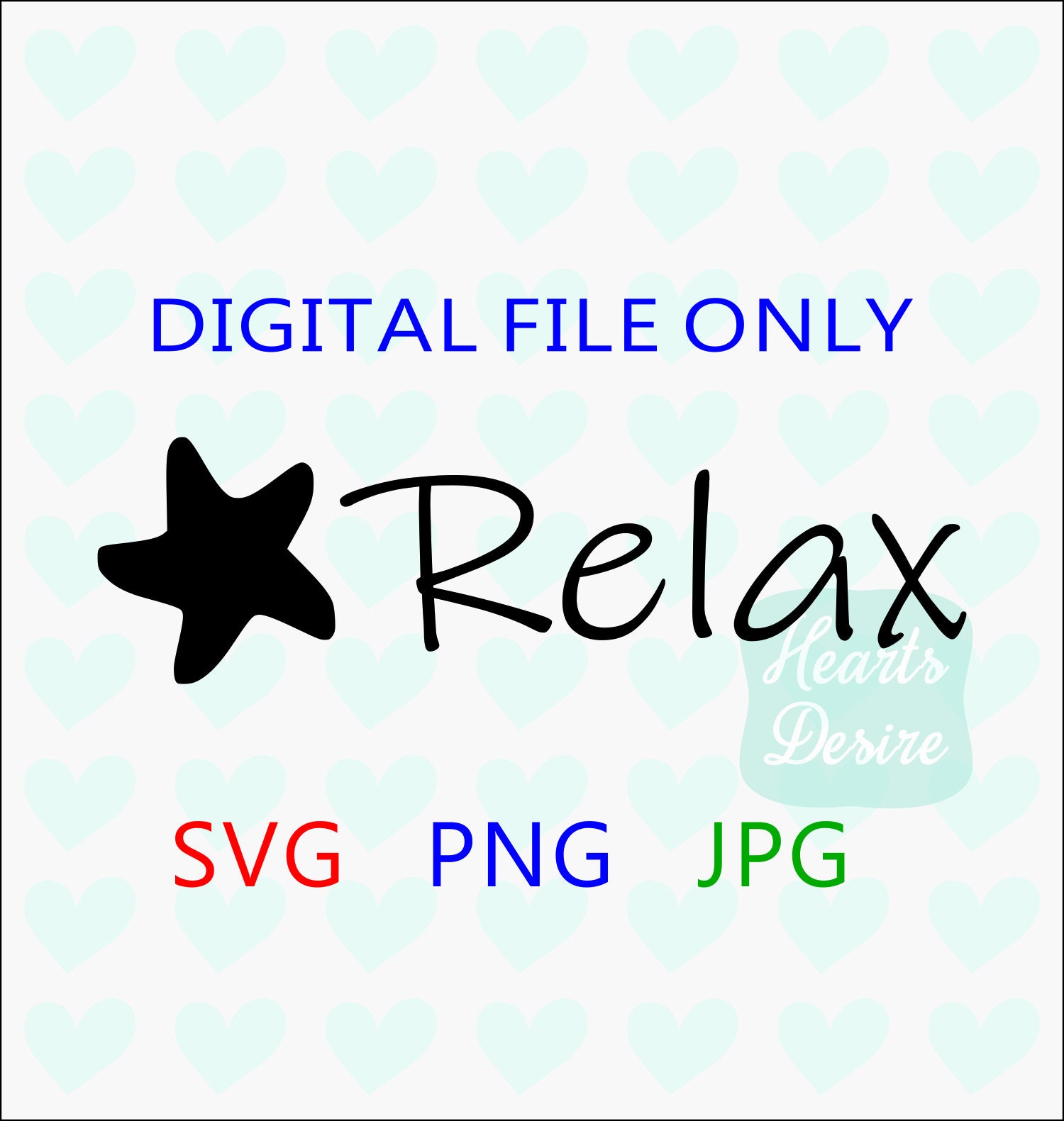 Download Starfish Relax Cut File Beach Theme Vinyl Designs Coastal Etsy