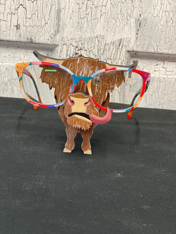 Highland Cow Accessory Eyeglass Stand, Reading and Sunglass Holder Storage