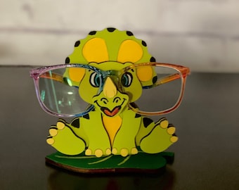 Dinosaur Eyeglass Holder, Dino Reading and Sunglasses Storage Stand