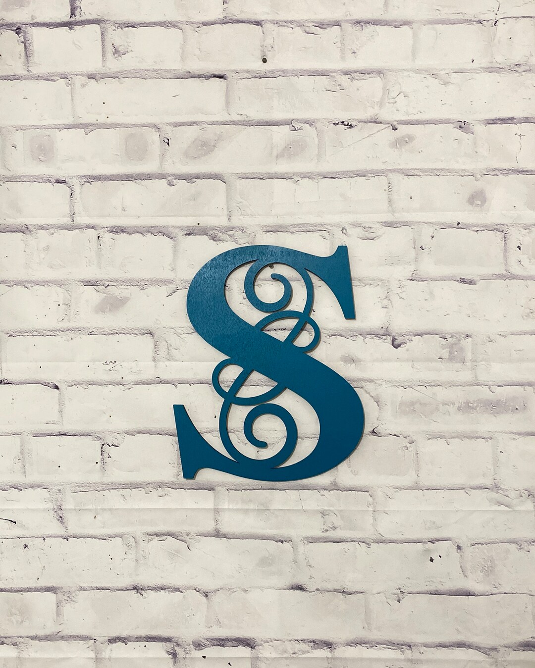 Fancy First Sign Monogram Letters, Fancy Initial Sign, Painted Laser Cut Wood Monogram ...