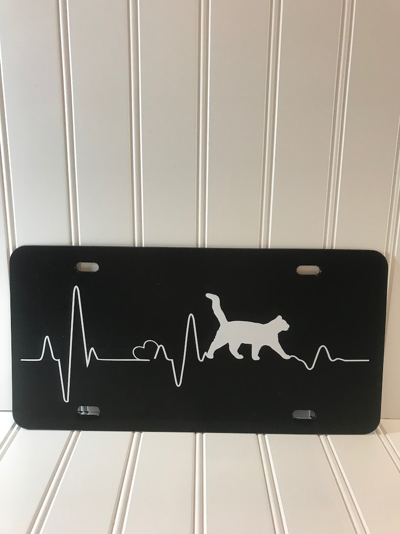 Dog Heartbeat License Plates Dog Love License Tag Vanity Etsy