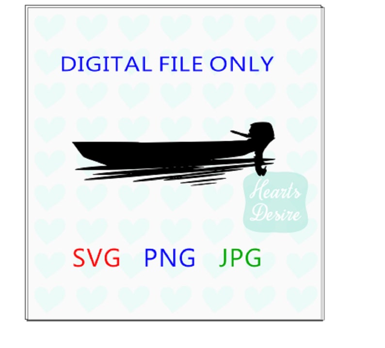 Jon Boat Cut File Bass Boat Cut File SVG PNG JPG Silhouette Etsy