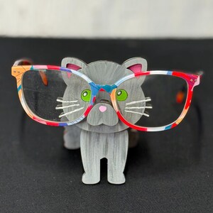 Highland Cow Accessory Eyeglass Stand, Reading and Sunglass Holder Storage Cat