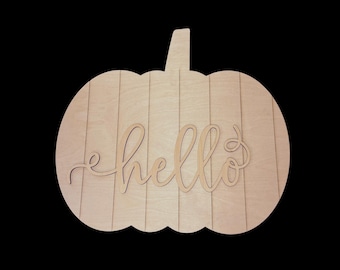 DIY Shiplap Pumpkin Door Hanger Blank, Unfinished Wood Hello Fall Decor