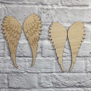 Angel Wings Blank, Set of Angel Wings, Wooden Blank for Paint Party, Wing Shapes, Photo Prop Wings, Paint Party Supply, Laser Cut Wings