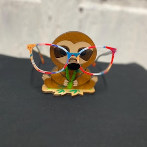 Sloth Eyeglass Holder, Sloth Desk Decor, Decorative Eyeglass Stand, Glasses Holder Stand, Gifts for Him, Gifts for Her, Room Decor