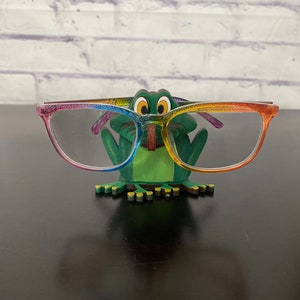 Frog Eyeglass Holder, Frog Eyeglass Stand, Sunglasses Holder Stand, Gifts for Him, Gifts for Her, Room Decor