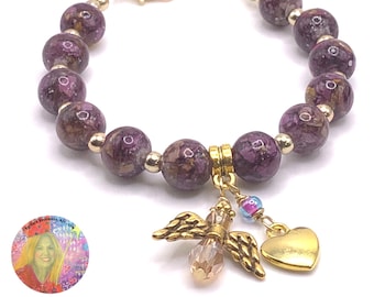 Flower Petal Bracelet Made with Your Dried Flowers | Resin Floral Beads | Wedding Bouquet Keepsake | Funeral Memorial Jewelry Gift