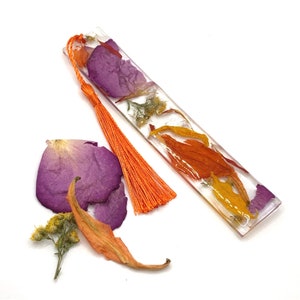 Resin Flower Bookmark Made Using Your Flower Petals or It Can Be Made With Our Flowers. It's Your Choice!