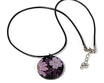 Forget-me-not real flower pendant, gift for loss, in memory of, sympathy gift
