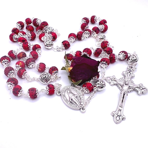 Rosary Made Using Your Wedding Flowers, Funeral Flowers