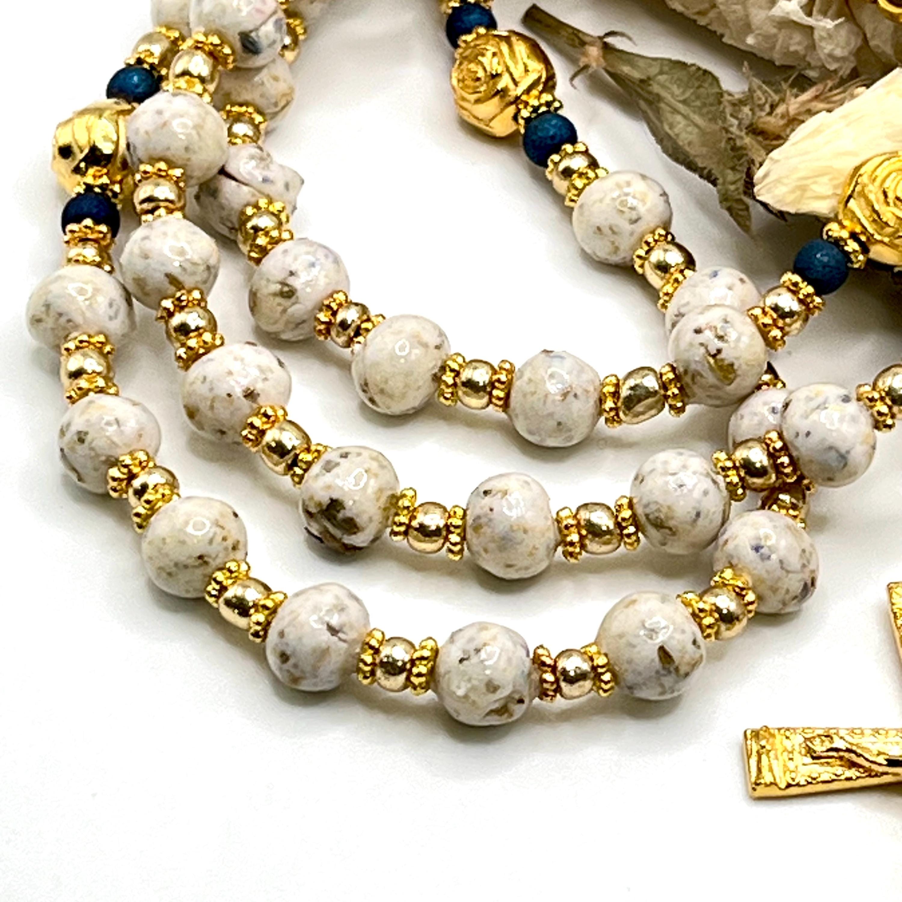 Handmade Floral Beads Made Using YOUR Flowers, Casket Funeral