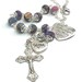 Memorial Car Rear View Mirror chain Chaplet Made Using Your Dried Flowers. Car Mirror Memorial Jewelry 